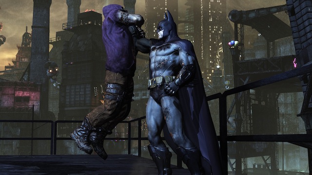 Batman: Arkham City - Batman Holding Goon