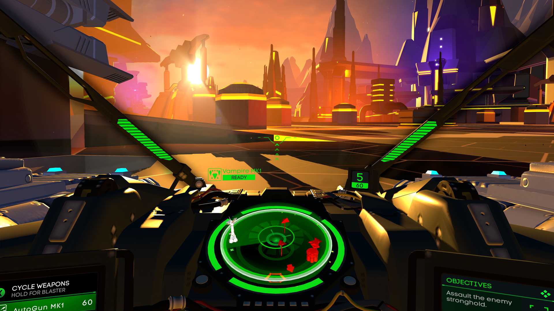 Battlezone screenshot cockpit