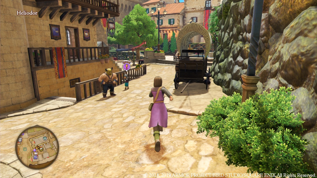 Towns in Dragon Quest XI S are full of life.