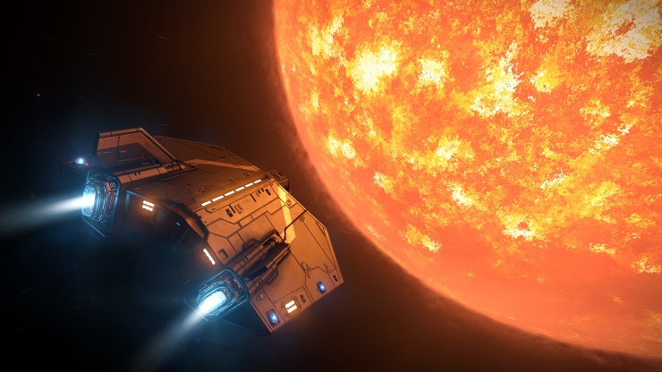 Elite Dangerous approaching planet