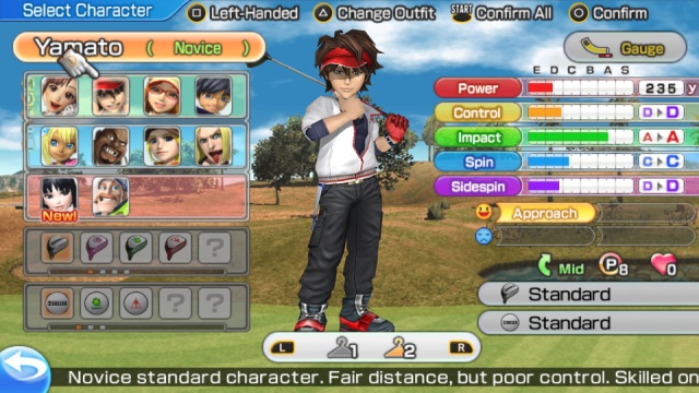 Everybody's Golf - Character Select