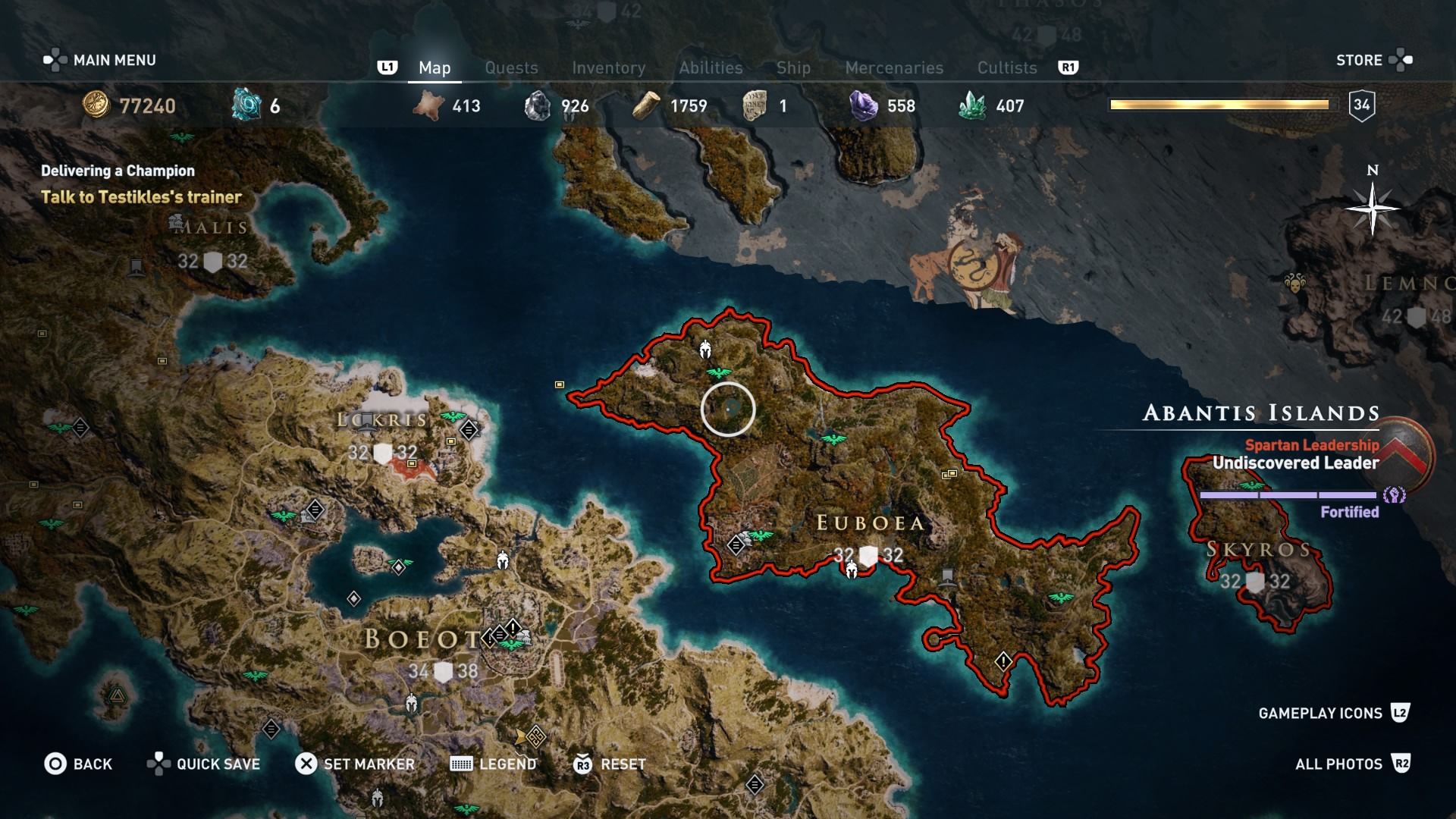 Assassin's Creed Odyssey The Hind of Keryneia map location