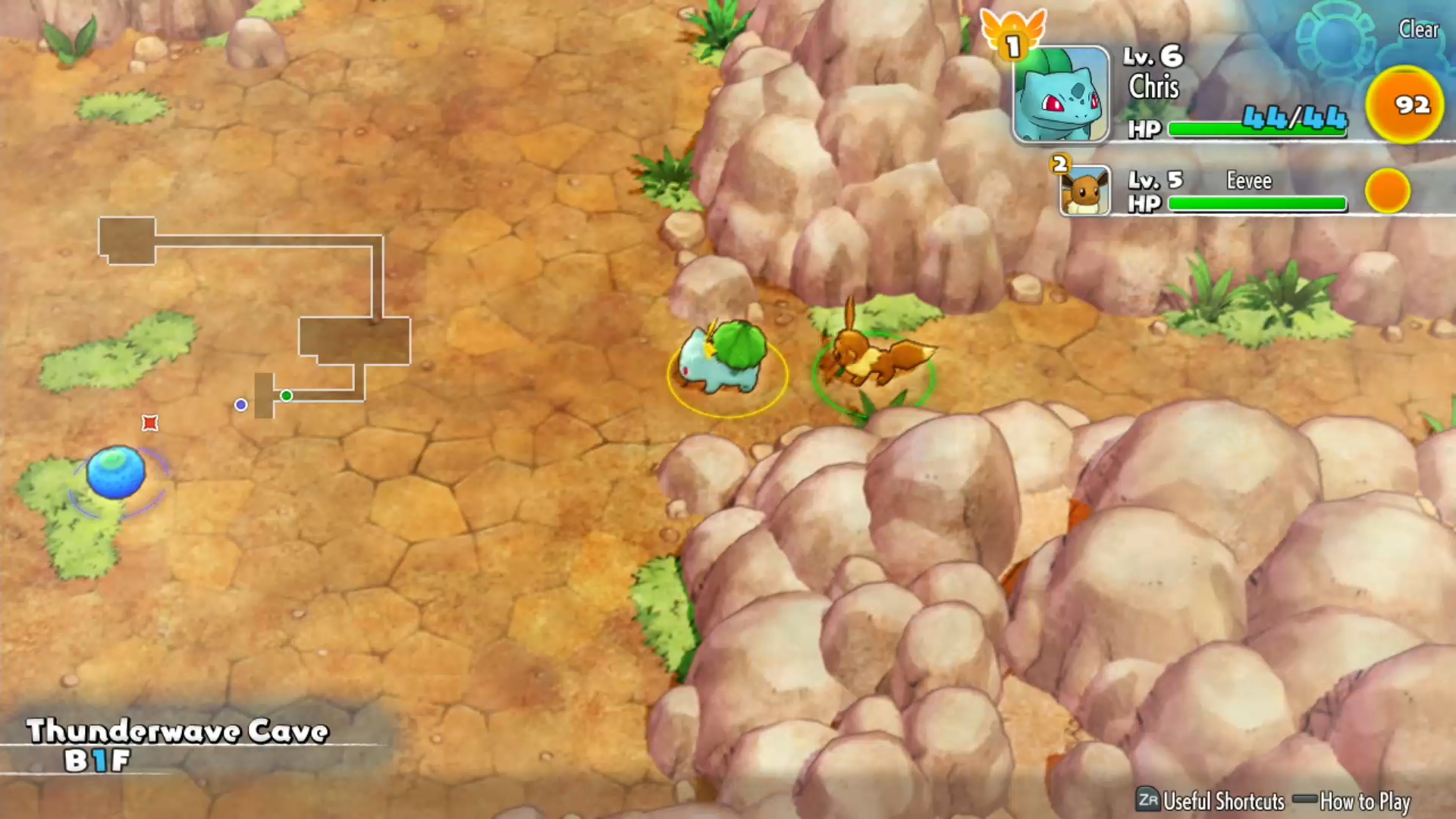 A screenshot from Pokemon Mystery Dungeon Rescue Team DX