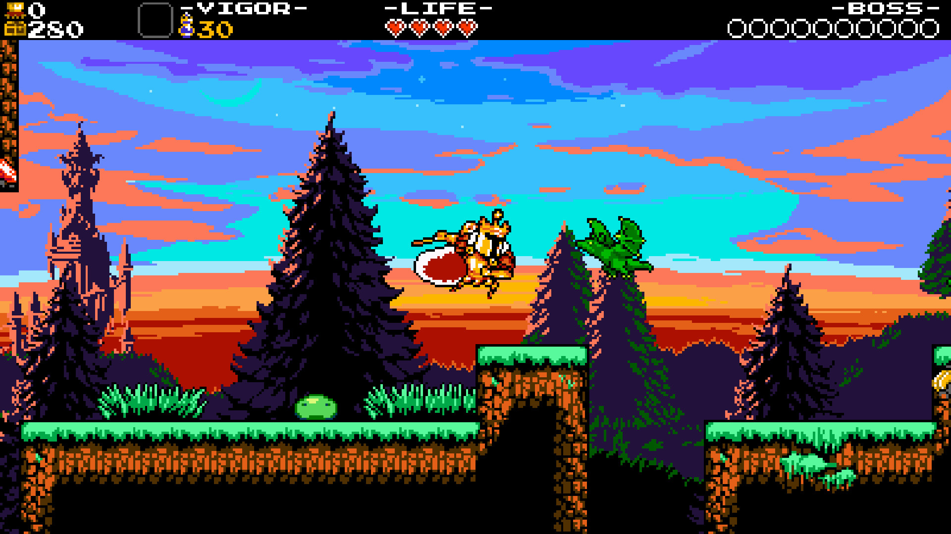 A screenshot from Shovel Knight: King of Cards