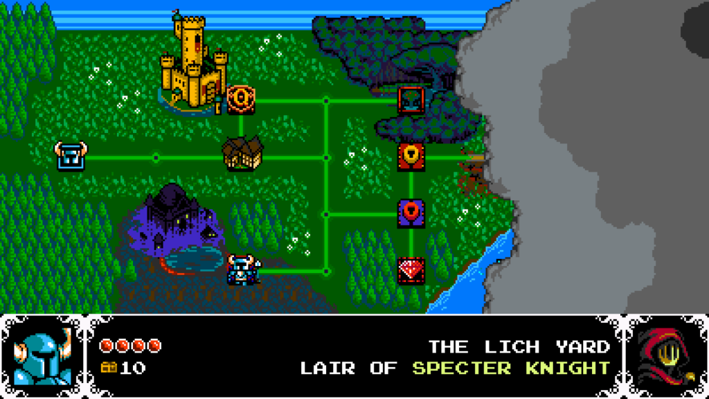 Shovel Knight map screen