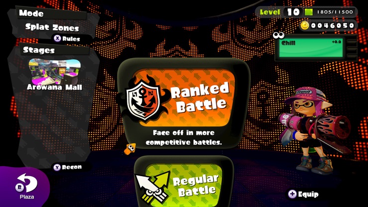 Splatoon menus