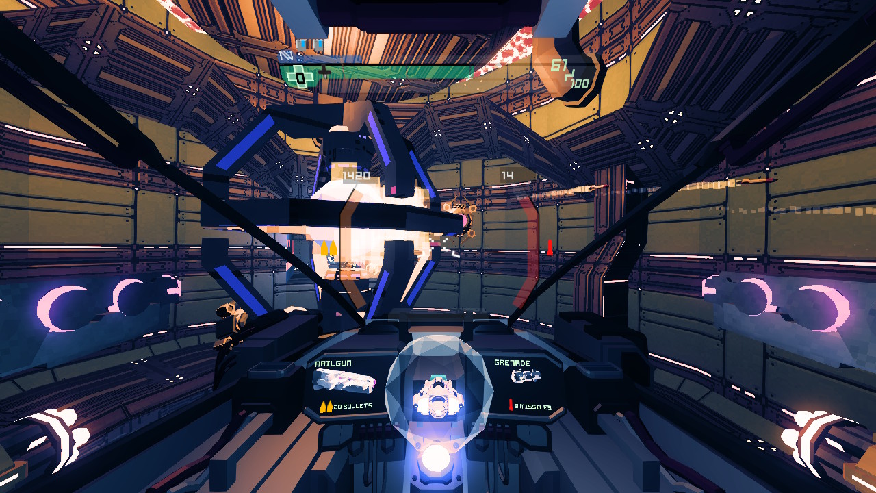 A screenshot from the Nintendo Switch version of Sublevel Zero Redux