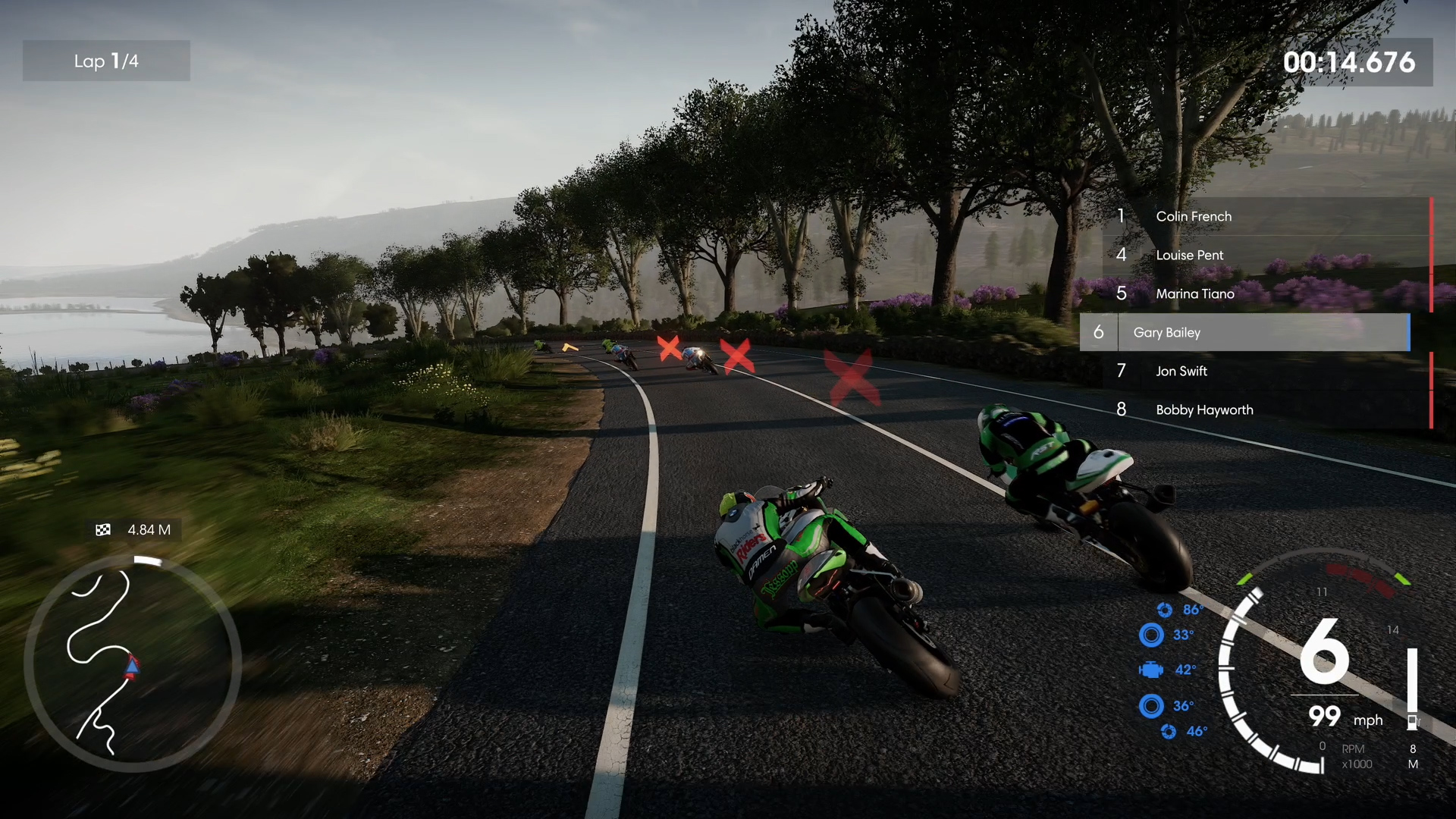 A screenshot from TT Isle of Man: Ride on the Edge 2 tutorial