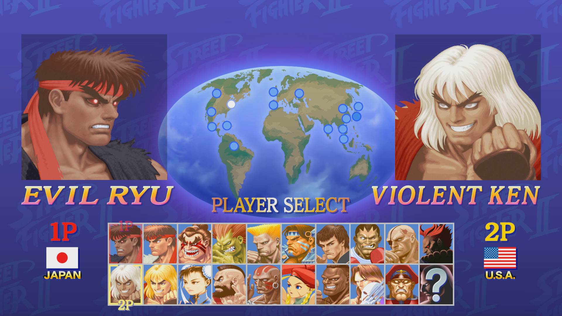 Ultra Street Fighter 2 Switch - player select