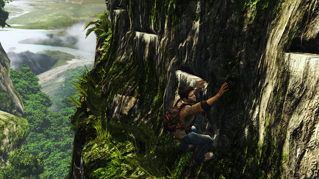Uncharted: Golden Abyss - Drake Scaling Cliff