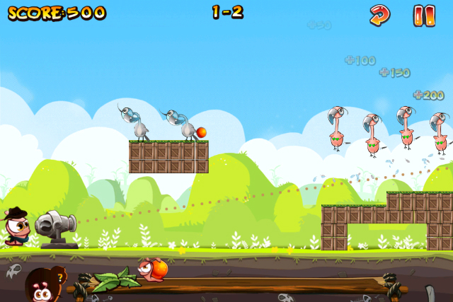 Worm Vs. Birds - Screenshot