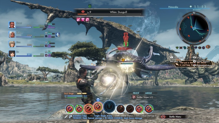 Xenoblade Chronicles X combat screenshot