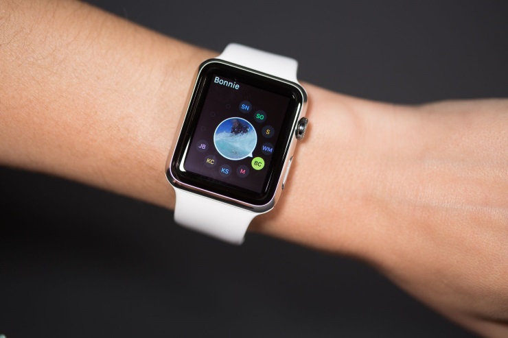 apple watch on wrist