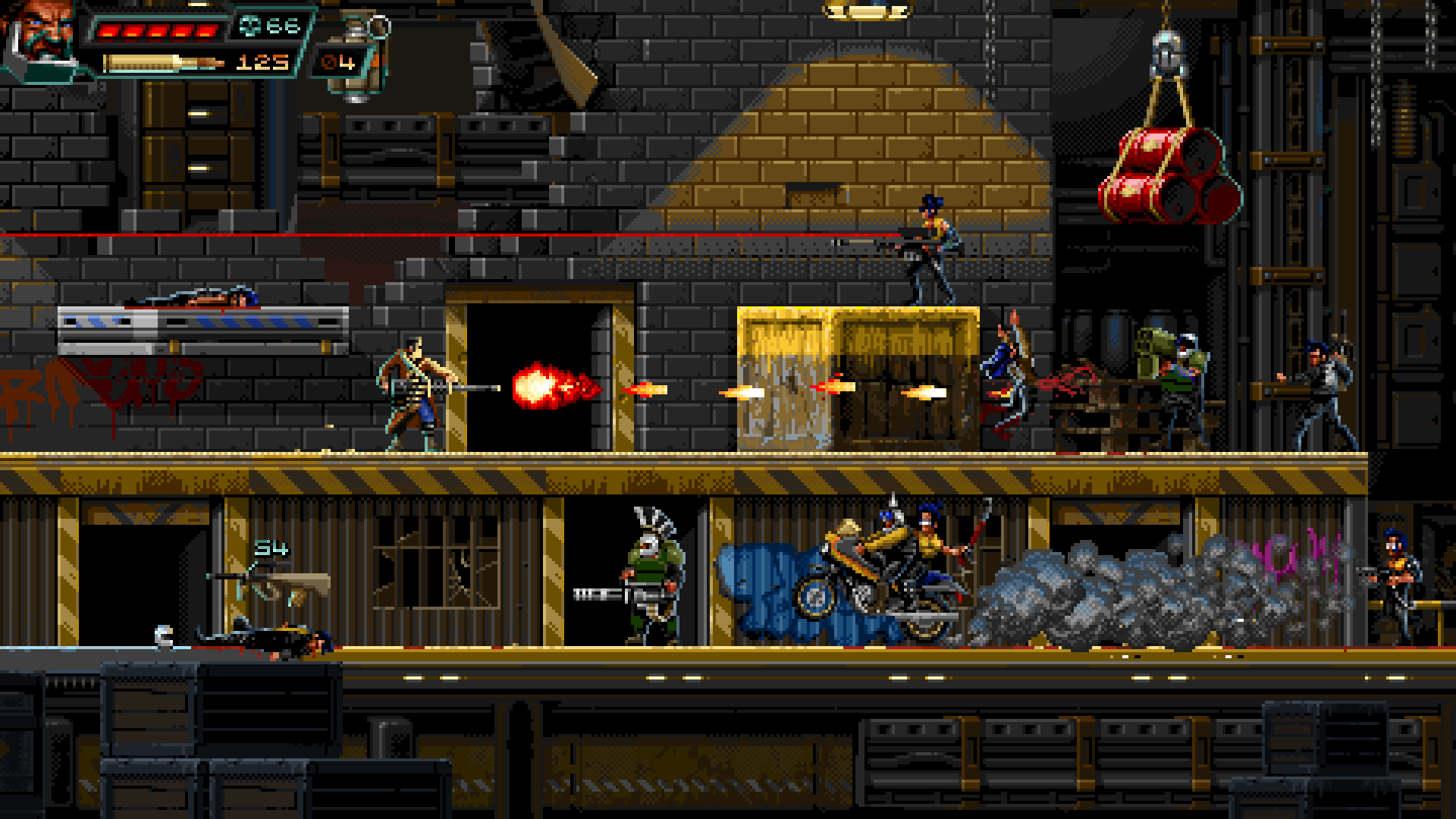 A screenshot from Huntdown