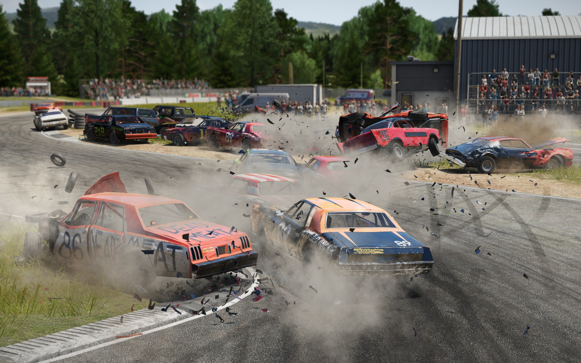 A screenshot of Wreckfest on PS4
