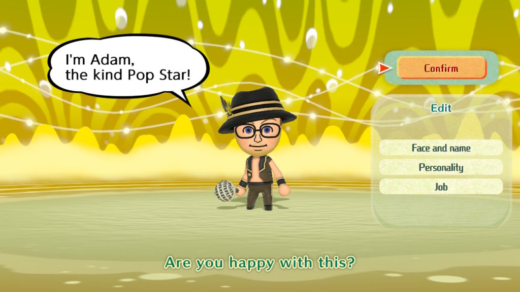 A screenshot of Miitopia