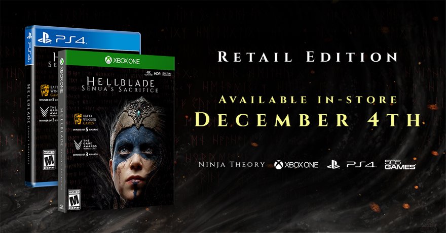 Montgomery Gå rundt hjort Hellblade: Senua's Sacrifice is finally getting a physical release on Xbox  One through Microsoft and PS4 through 505 Games this December |  GodisaGeek.com