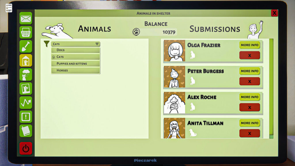 A screenshot of Animal Shelter Simulator 