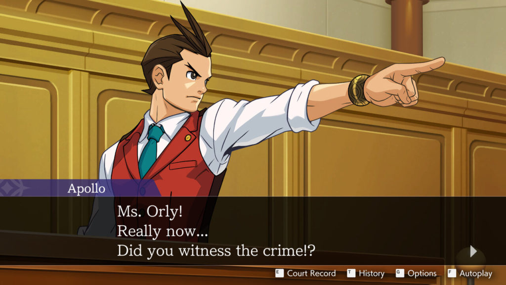 A screenshot of Ace Attorney: Apollo Justice Trilogy 
