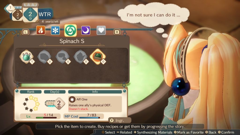 A screenshot of Atelier Marie Remake