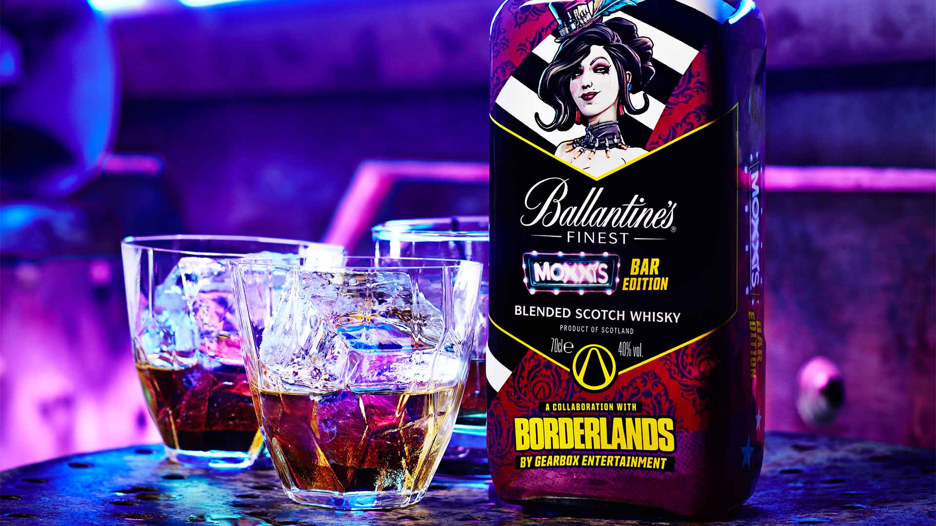 Borderlands' Mad Moxxi is joining up with Ballantine's Scotch Whiskey