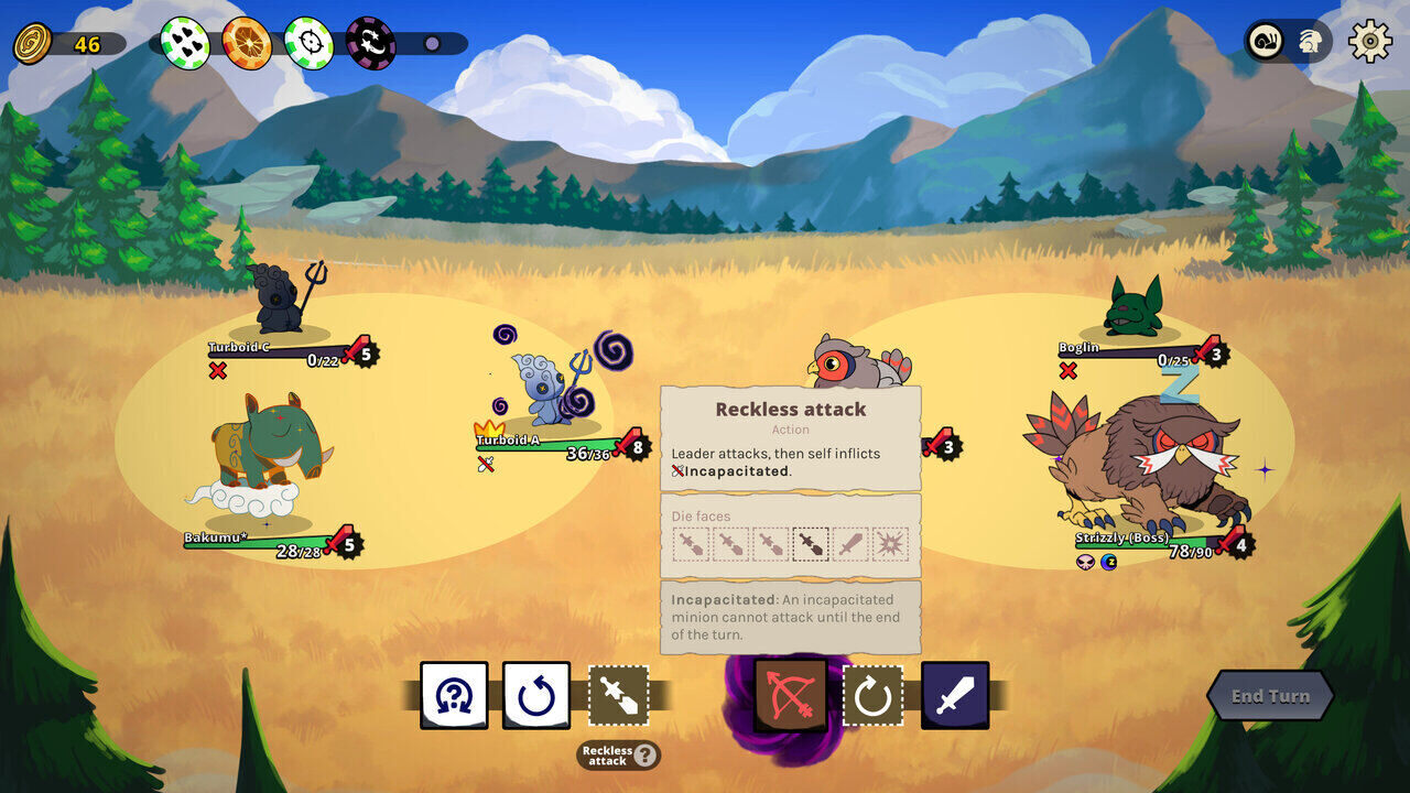 A screenshot of Dicefolk