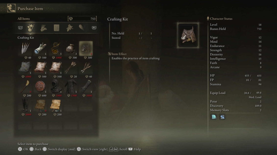 Elden Ring How to get the Crafting Kit
