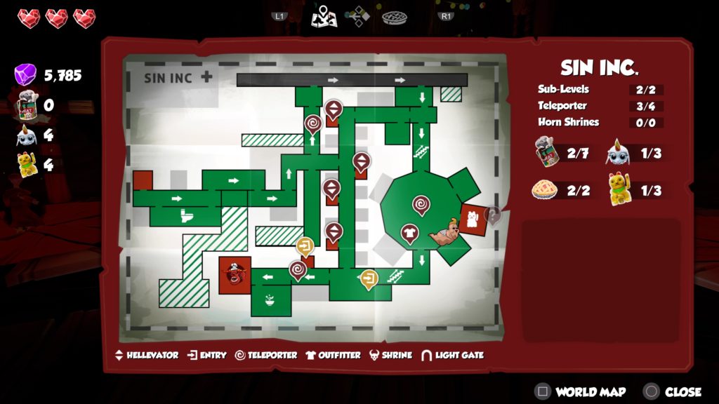 The map to Greed's room