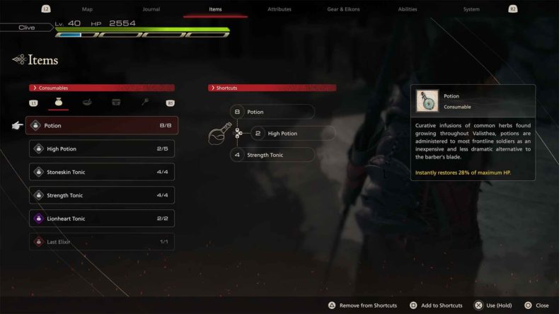 Final Fantasy 16 potions guide | How to hold more items