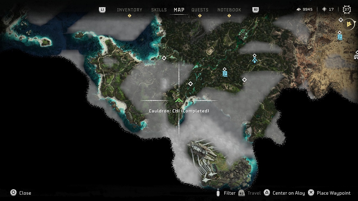 Horizon Forbidden West Chi Cauldron Map