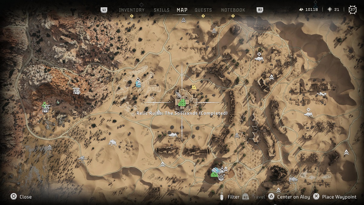 Horizon Forbidden West Relic Ruins The Stillsands Location Map