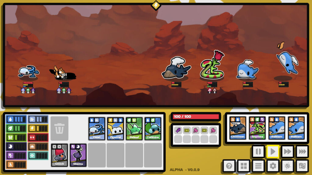 A screenshot of Kādomon: Hyper Auto Battlers