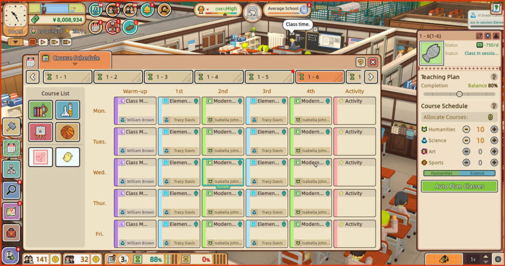 A screenshot of Let's School 