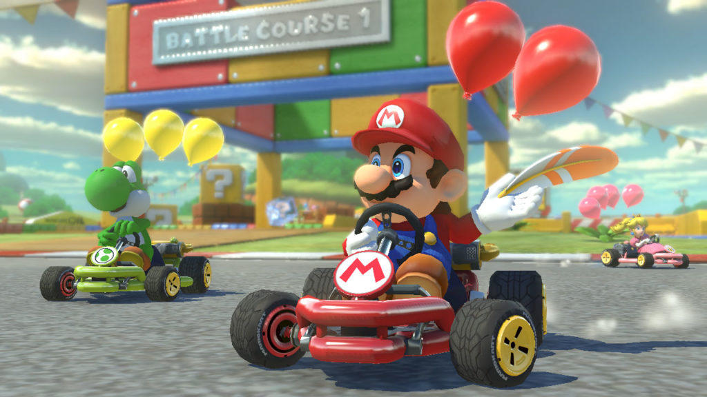 A screenshot of Mario Kart 8 Deluxe