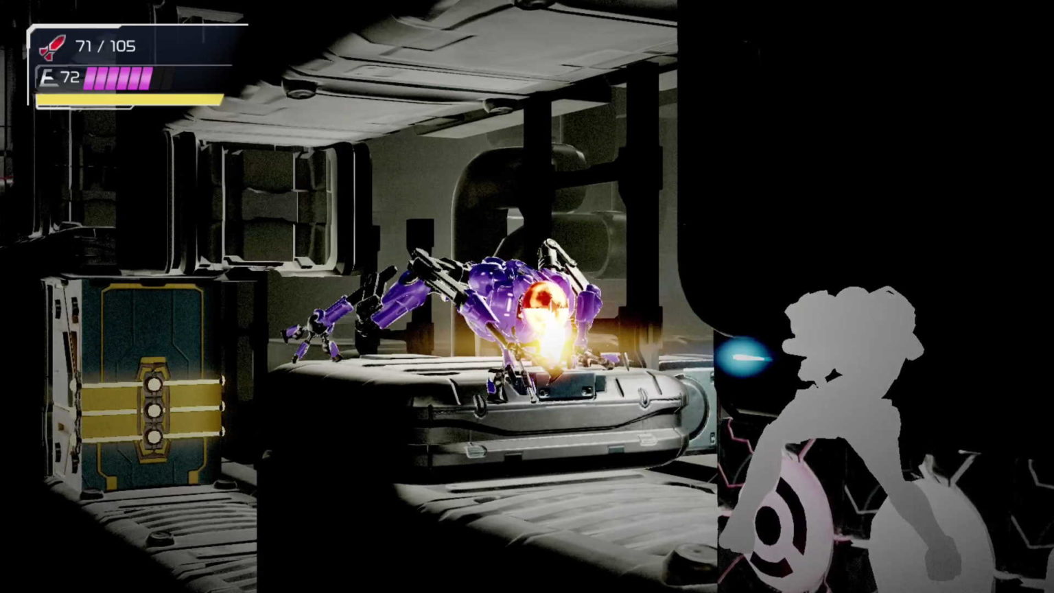 Metroid Dread How to defeat the purple EMMI on Ferenia