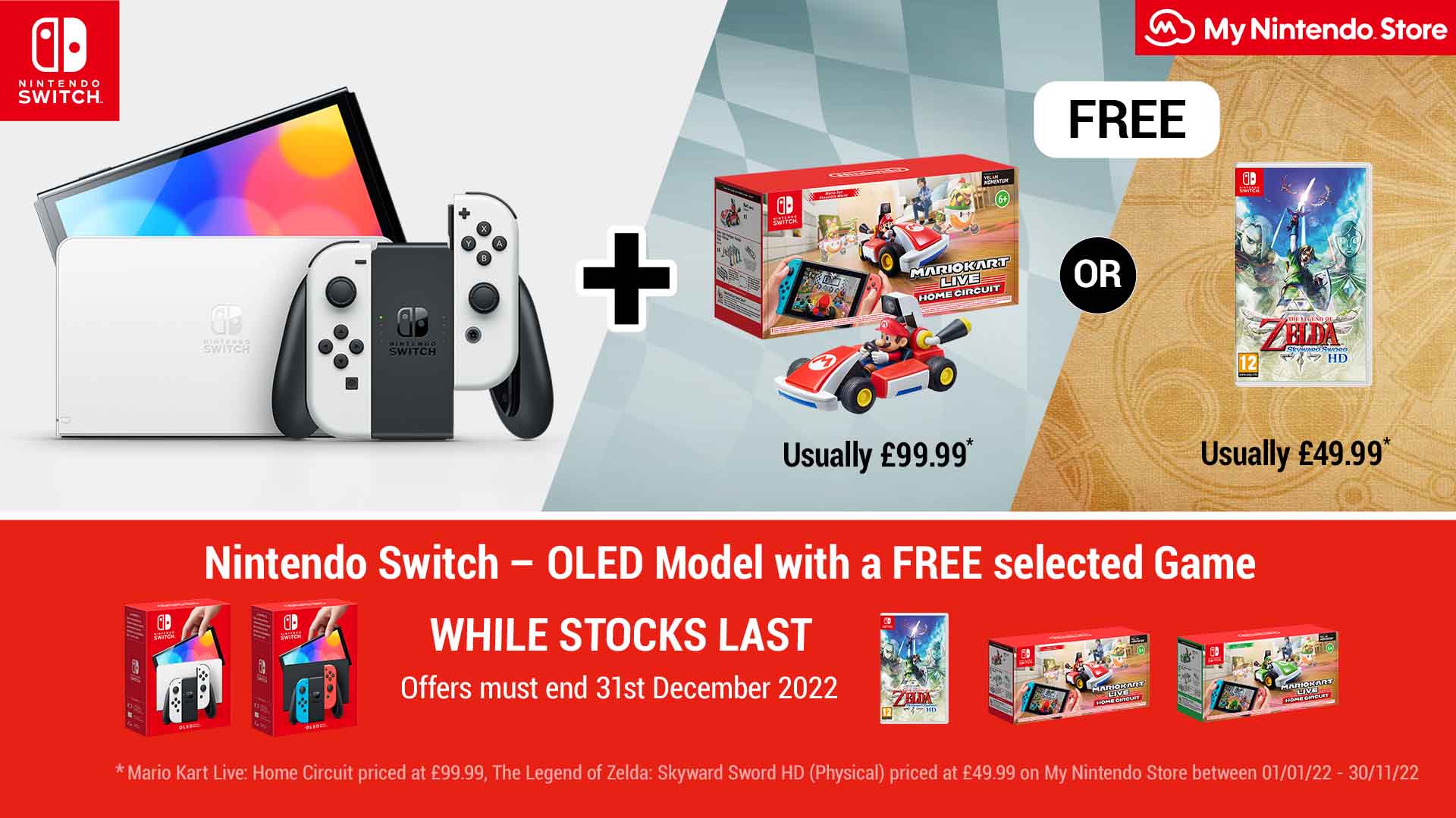 Nintendo Store UK is giving away a free game with Switch OLED purchases | GodisaGeek.com