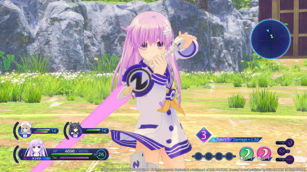 A screenshot of Neptunia Sisters Vs Sisters 