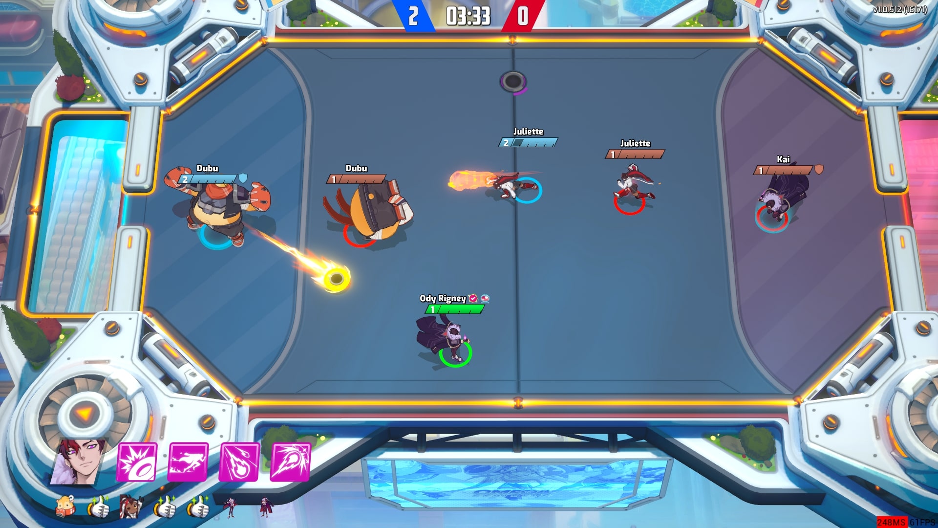 A screenshot of Omega Strikers