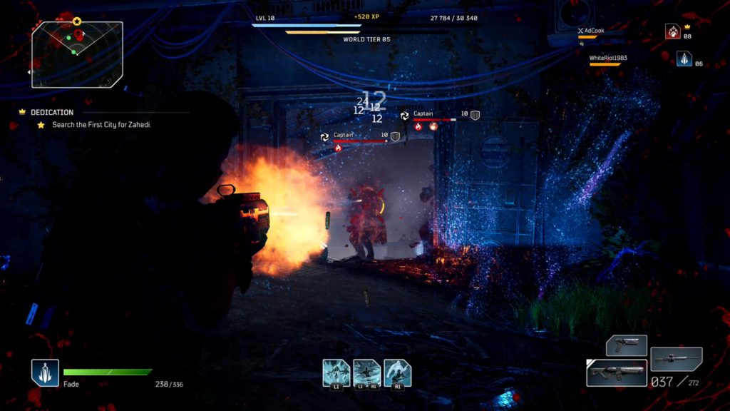 A screenshot from Outriders