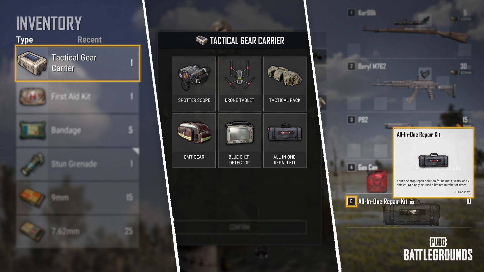 PUBG gets a tactical gear overhaul, and a dedicated slot