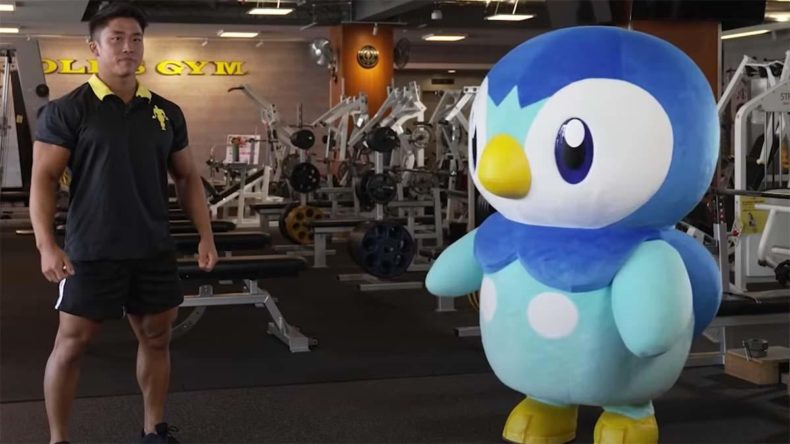 You can now workout with Piplup from Pokemon