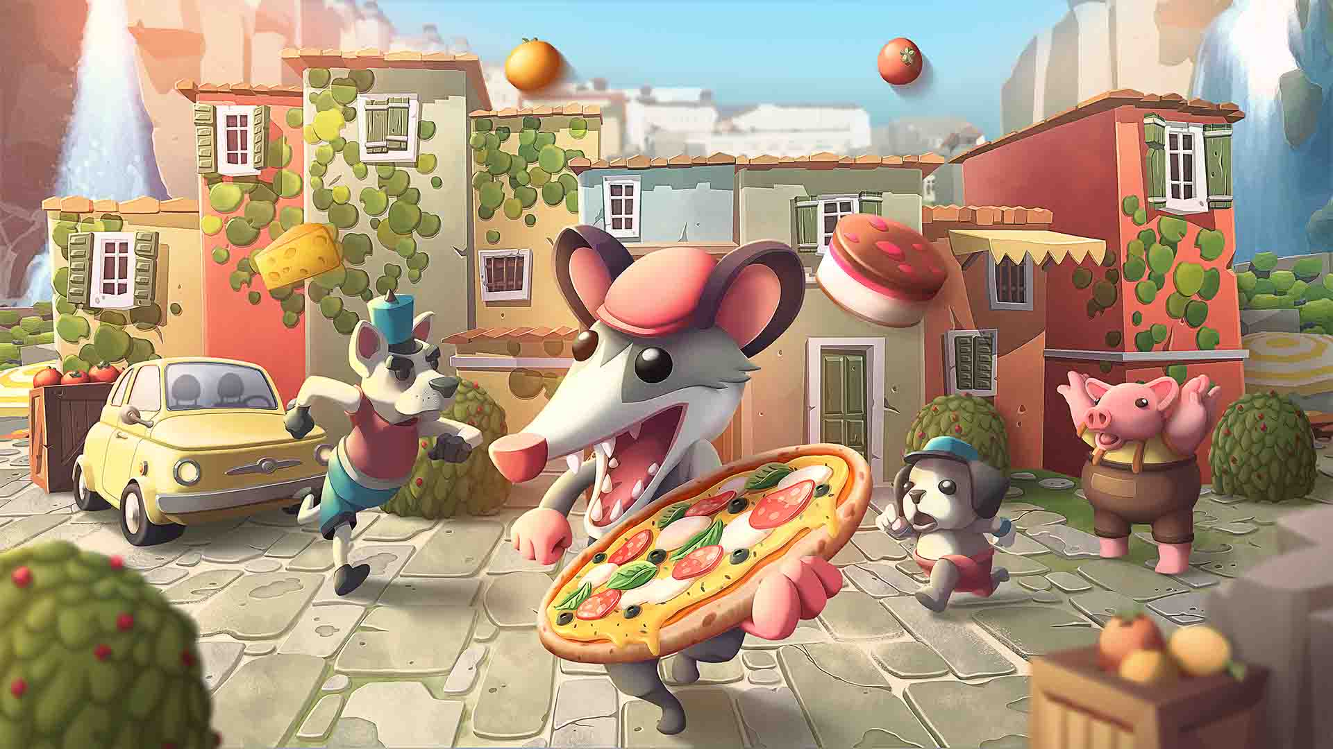 Фруктовый поросенок хорошая. Pizza Possum игра. Пицца фруктовый поросенок в игре. Turbo pizza игра. Свинья с пиццей.
