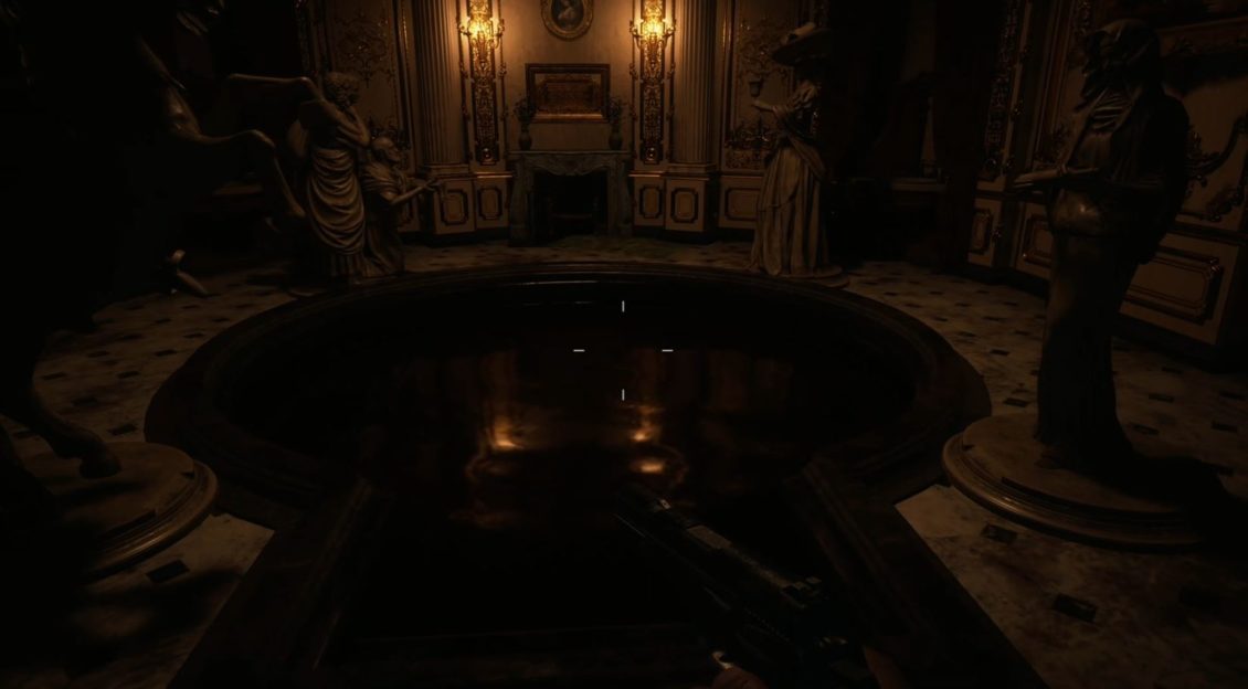 Resident Evil Village Hall of Ablution Statues blood puzzle