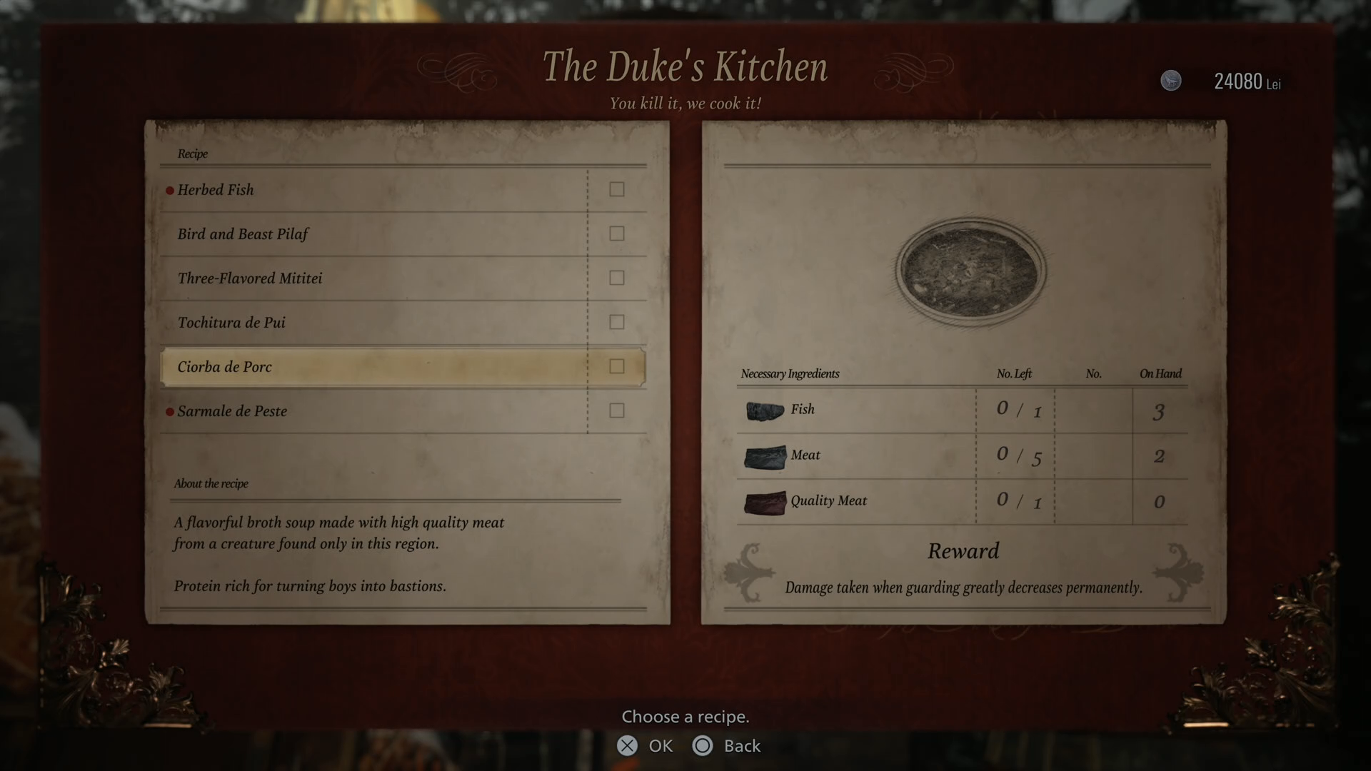 Resident Evil Village Where to find Quality Meat