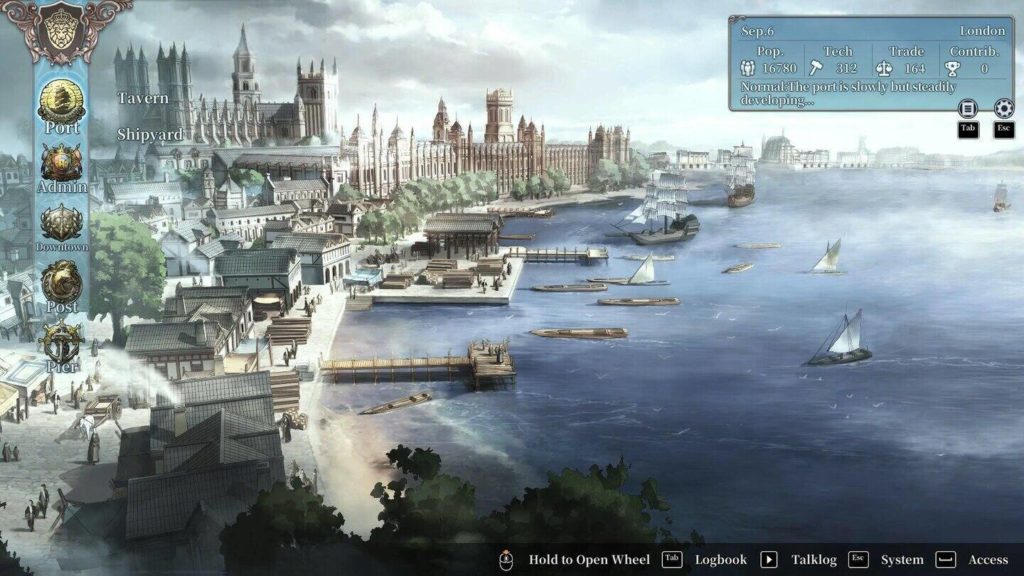 A screenshot of Sailing Era