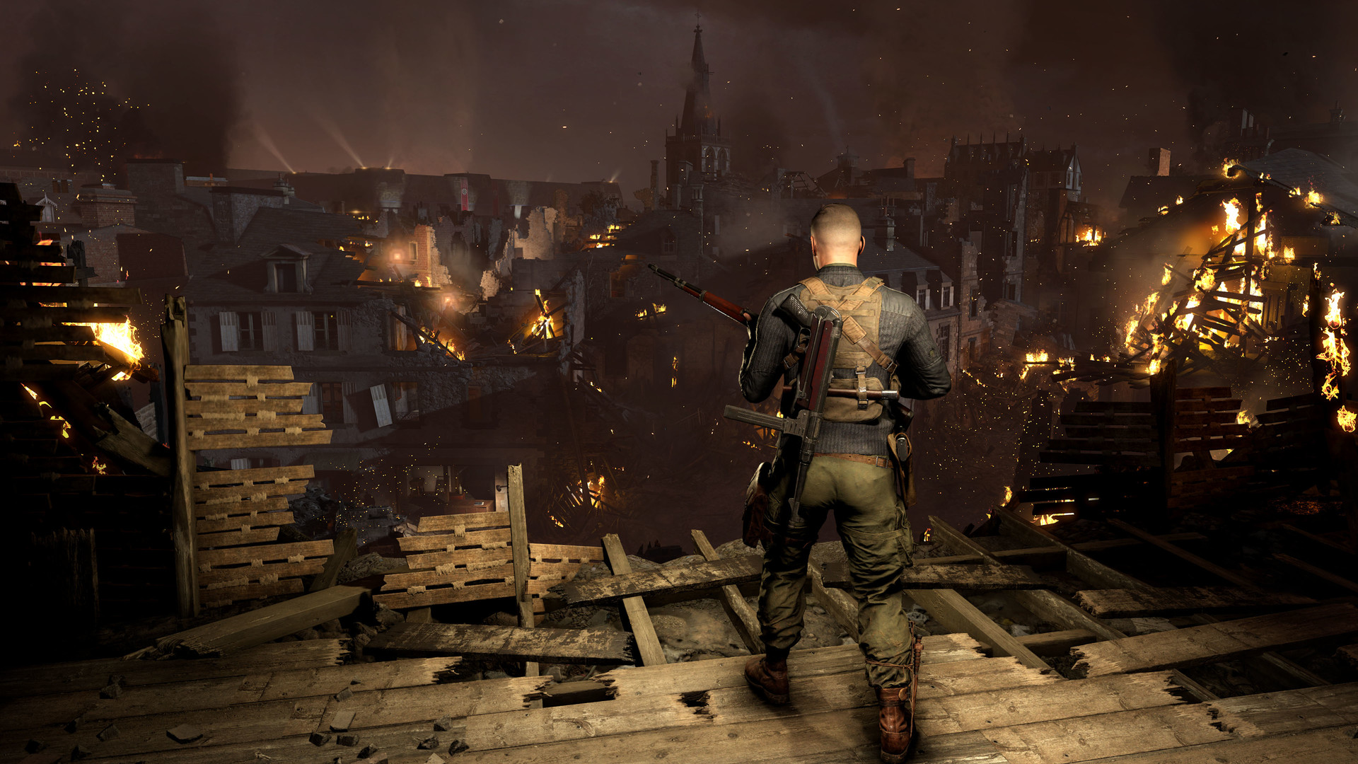 Sniper Elite 5 Burning town