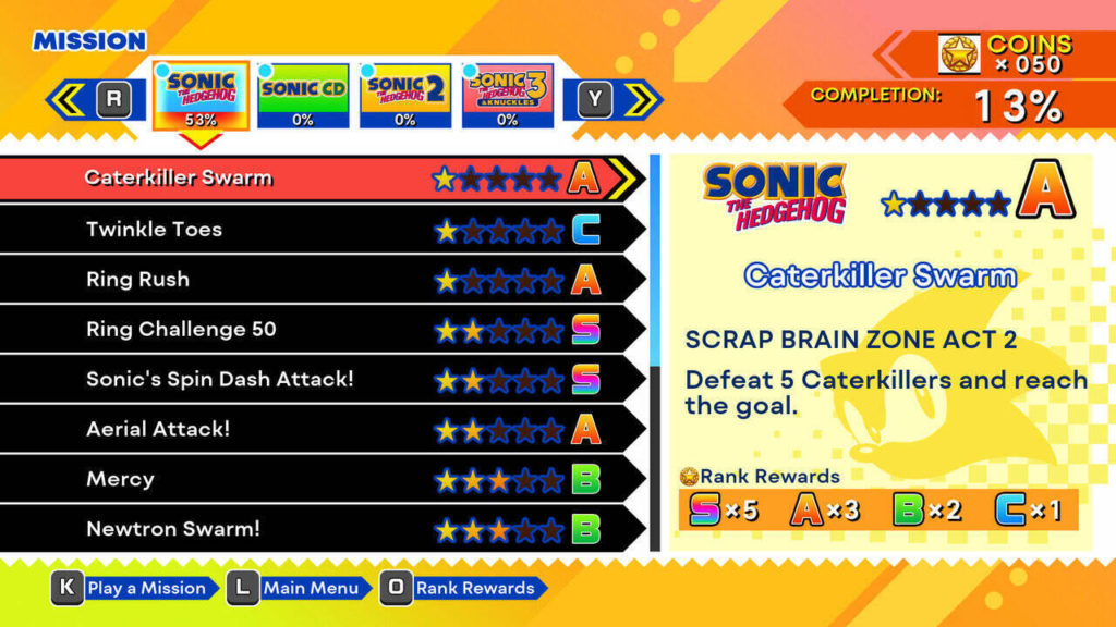 A screenshot of Sonic Origins Plus 