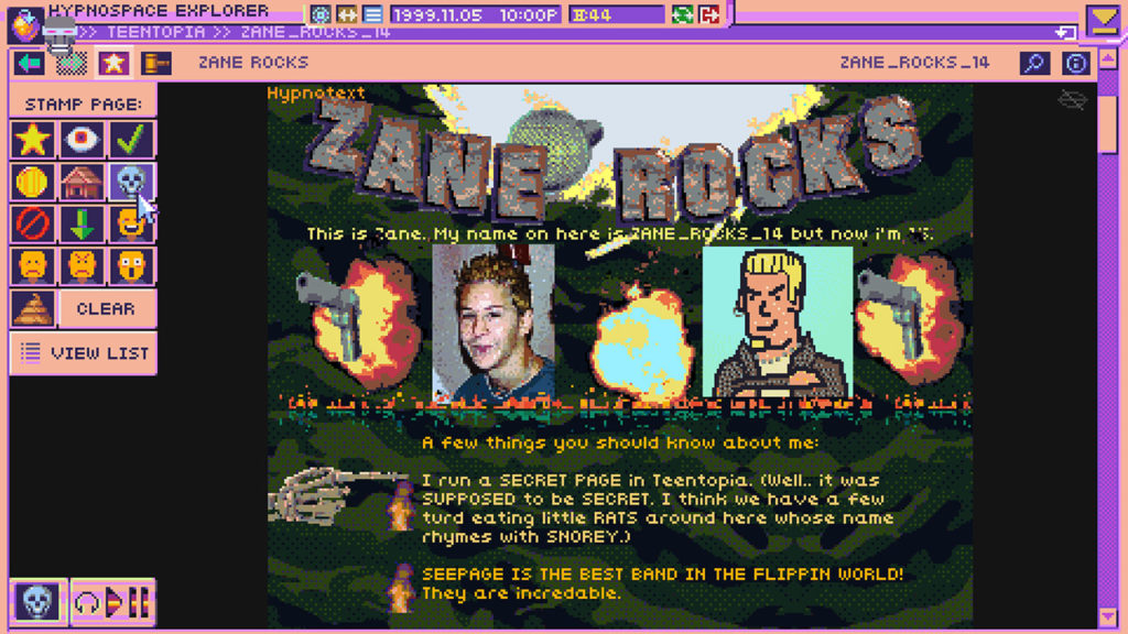 A screenshot of Hypnospace Outlaw