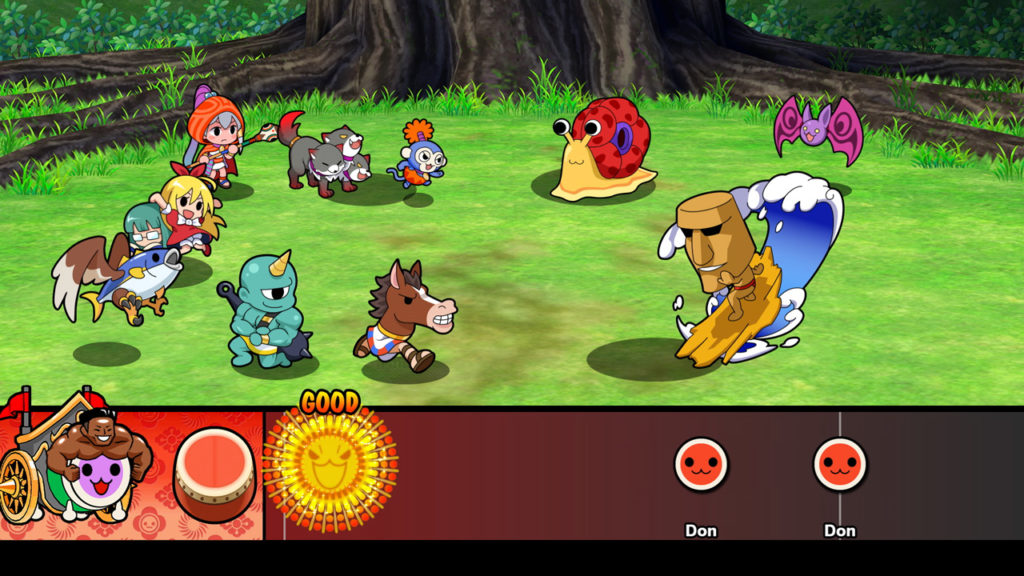 A screenshot of Taiko no Tatsujin from the Nintendo Direct mini Partner Showcase