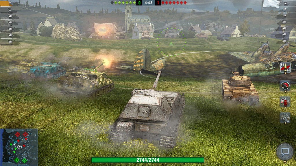 A screenshot of World of Tanks Blitz from the Nintendo Direct mini Partner Showcase 